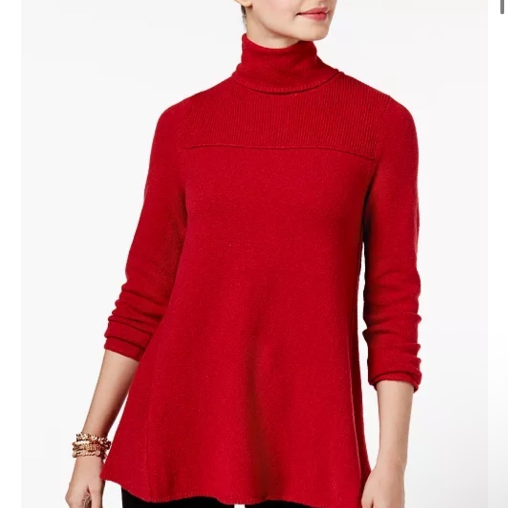 Style & Co Women’s Petite Turtle Neck Tunic Sweater Size PP
